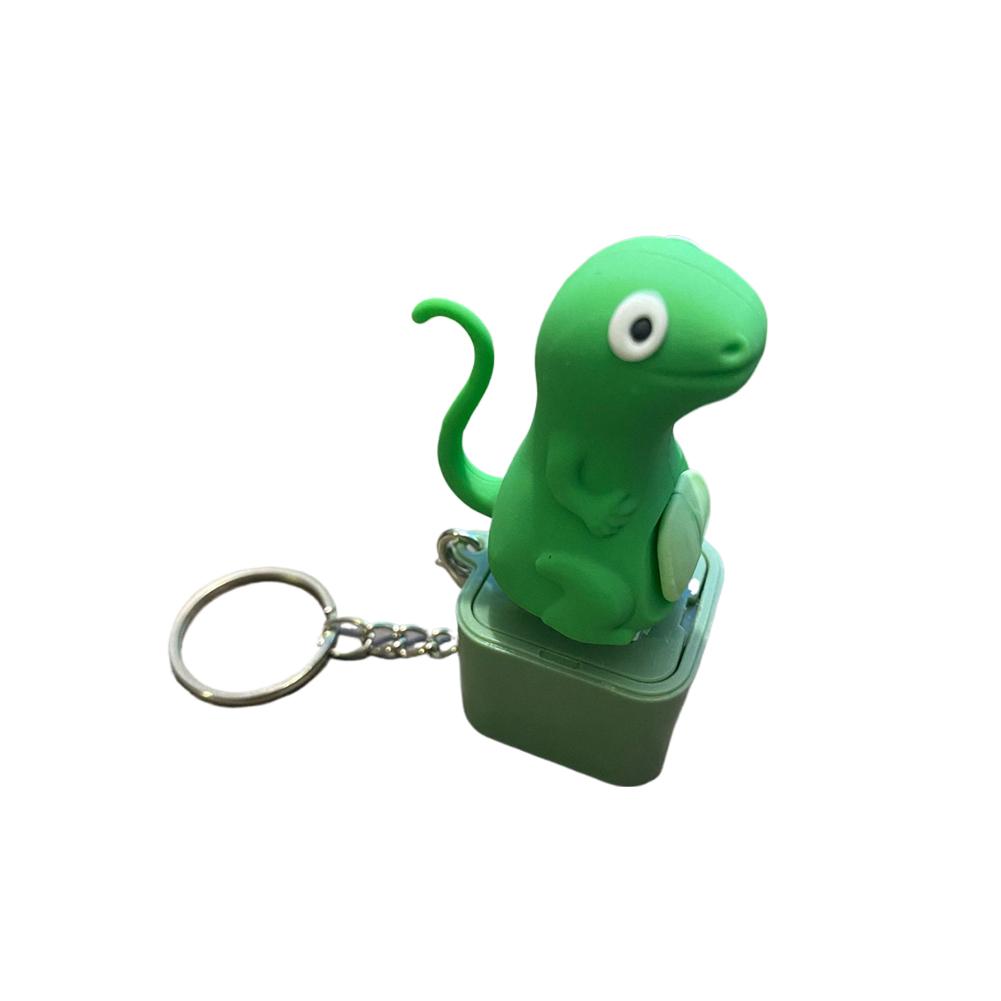 Lustiger Tier-Knopf-Sound-Schlüsselanhänger Katze/Hund/Eidechse/Schlange Stressabbau-Knopf-Spielzeug Schlüsselanhänger Hängendes Ornament Mit LED-Licht
