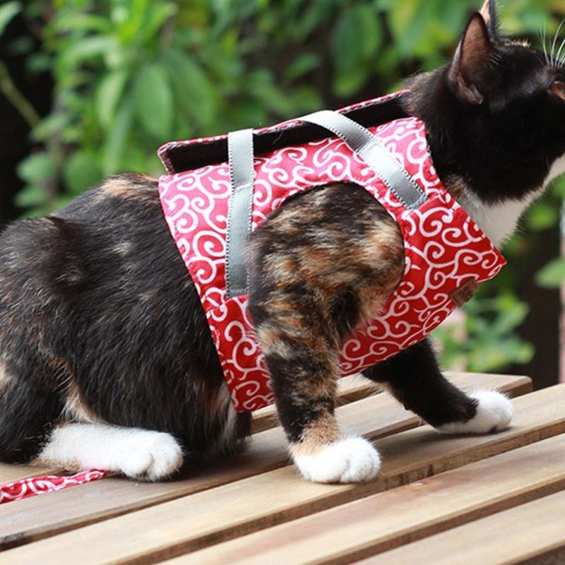 Adjustable Large Cats Vest Harness for Small Cats No Pull Design with Leash Breathable Vest Bright Color