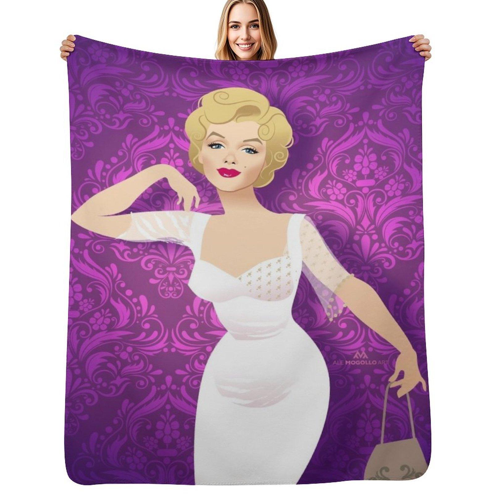 Elsie Marina Throw Blanket Cozy Sofa Blanket for TV Watching Napping Size: 75*100cm, Weight: 230 GSM