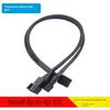 4Pin 1 to 4 Ways PWM Fan Splitter Cable Black Sleeved Fan Power Extension Cable 4Pin Female to 4X 4Pin Male 27cm/10.5 Inches