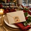 Merry Christmas Seal Stickers 180PCS/Roll Label Stickers, Self-Adhesive Retro Paper Tags with Blank Winter Holiday Writing Area, Decorative Labels for