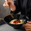 Japanese Hat Bowl Creative Noodle Bowl Restaurant Large Soup Bowl Commercial Ceramic Tableware Dessert Bowl