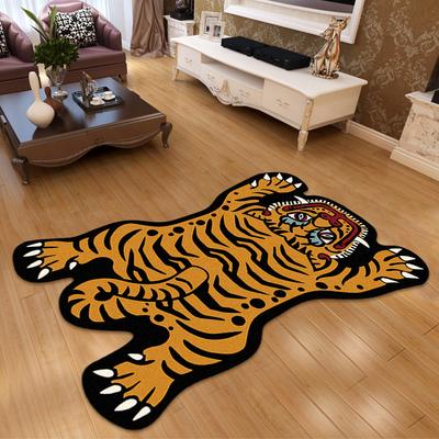 Cartoon Shaped Tiger Carpet Living Room Children's Bedroom Bedside Rugs Home Decor Non-Slip Kitchen Balcony Floor Mats