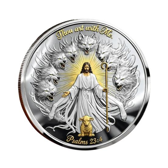 1/2/3/5 st Kristna Jesus Utmaningsmynt Dubbelsidigt Krigare Riddare Bön Tro Token Dekoration Samlare Historiker Souvenirmynt Religiös Gåva