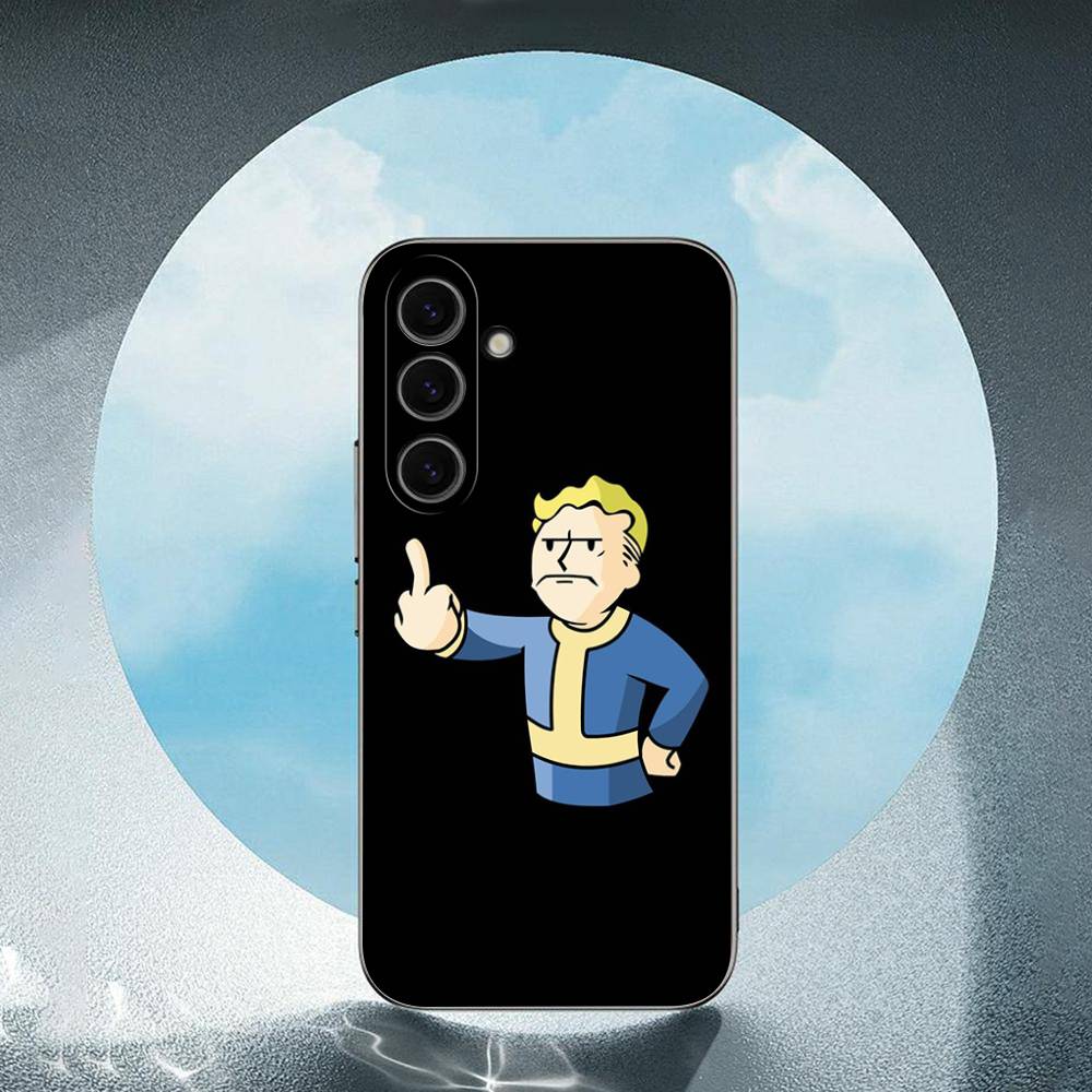 F-Fallout-T 76 For Samsung Galaxy S25 S24 S23 Ultra S22 S21 Plus S20 Black Soft Silicone Protective Case