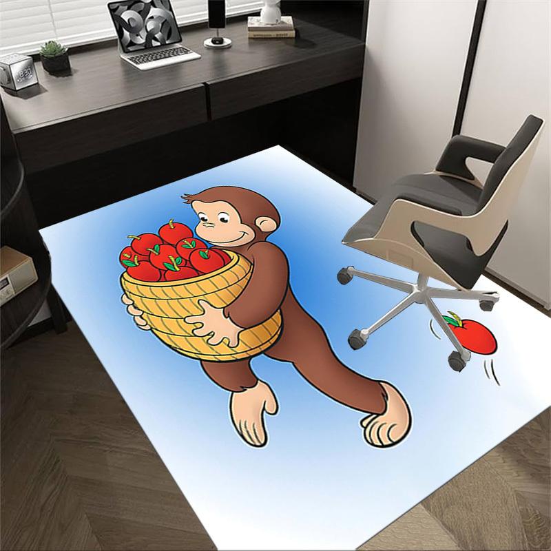 

1PC Curious George apples Extra Large Non-Slip Floor carpet, Office, family, bedroom, Studio - Large Area Rug Indoor Rugs, Vibrant Colors-W251 60cm by 90cm