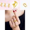 Stunning Brass Gold Plated Open Bow Ring Stylish Adjustable Design For Modern Women