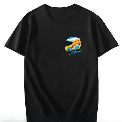 Camiseta Streetwear Mini F1 Verão Roupa Masculina Manga Curta Kawaii Camiseta de Corrida Automobilística