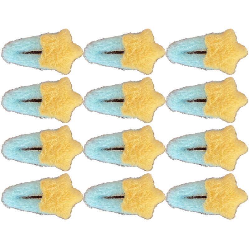 New Sweet Plush Hairpin Women Cute Star Shape Hair Clips Large Side Broken Bangs Bb Clip Fashion Girls Hair Accessories