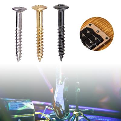 10 Stück Edelstahl Pickup Rahmen Umrandungsschrauben E-Gitarren Pickup Montagerahmen Befestigungsschraube Einfach zu installieren