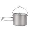 Foldable Titanium Camping Pot 900ml Pure Titanium Cookware for Outdoor Picnic Hiking
