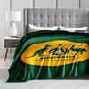 Australia Emblem Keep warm with Kangaroo & Emu DesignFlannel blanket for bedroom, living room, sofa, and nap
