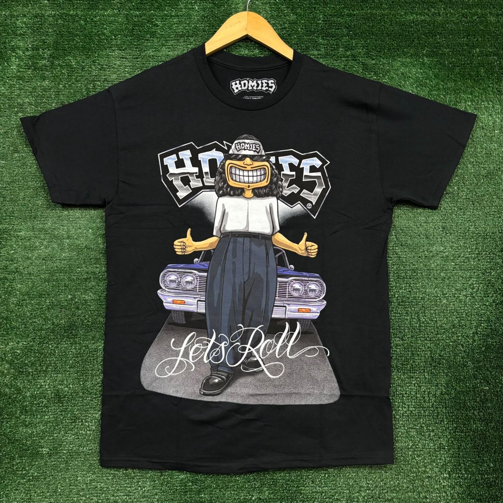 Homies Lets Roll Low Rider Cruising Size Medium Unisex T-Shirt XL