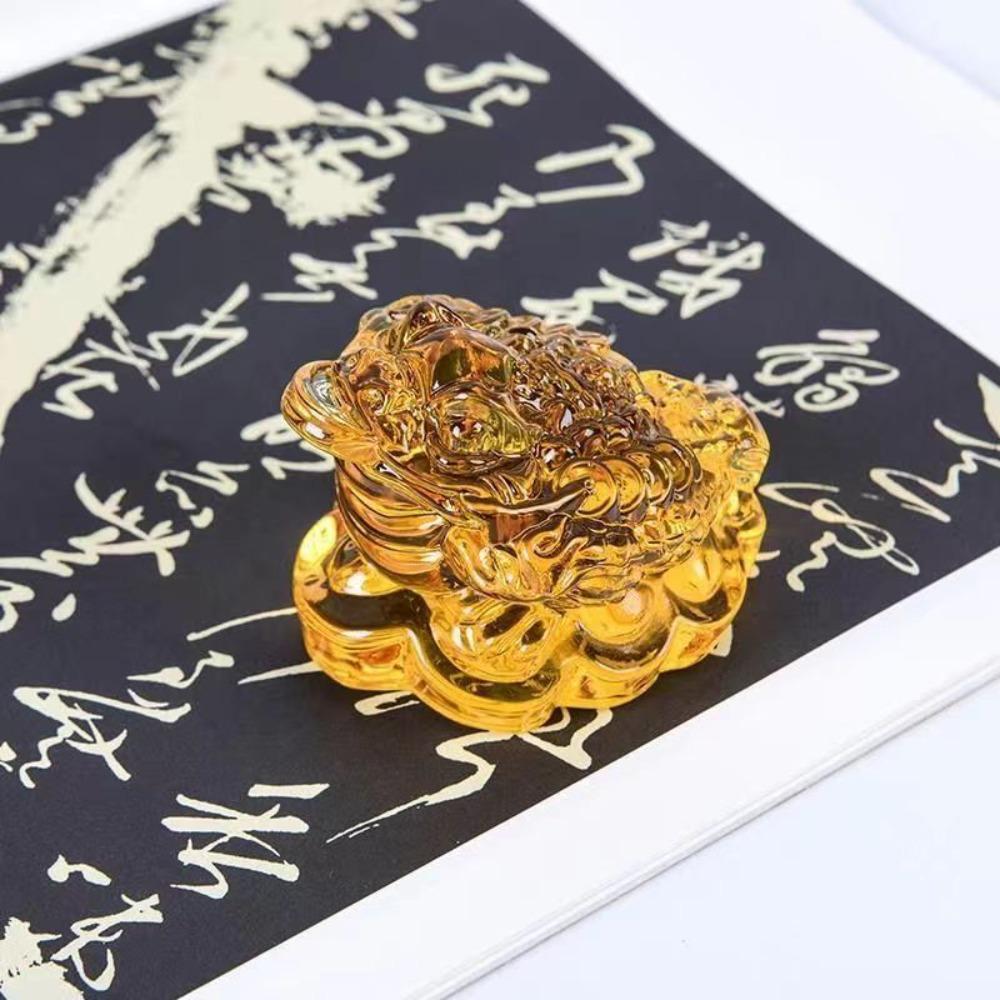 Gifts Decoration Crafts Crystal Golden Toad Golden Toad Ornament Tabletop Ornaments Feng Shui Toad
