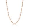 MAYA&CANA Women's Magnetic Necklace, Made In Japan, Latest Design, Surgical Stainless Steel Chain, 45cm, Hypoallergenic (Pink Gold Snowflake Shape)