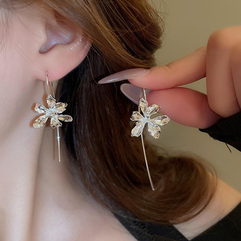 Trendy Geometric Flower Drop Dangle Earrings For Women Simple Desgin Earrings Party Wedding Fashion Jewelry Accessories 2025