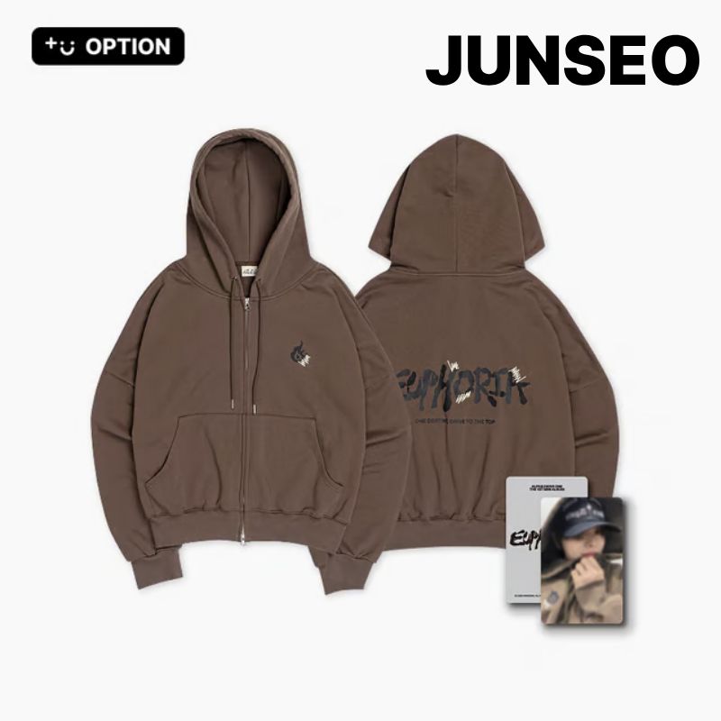 ALD1 [EUPHORIA] ZIP-UP HOODIE ALPHA DRIVE ONE hoodie FREE коричневый