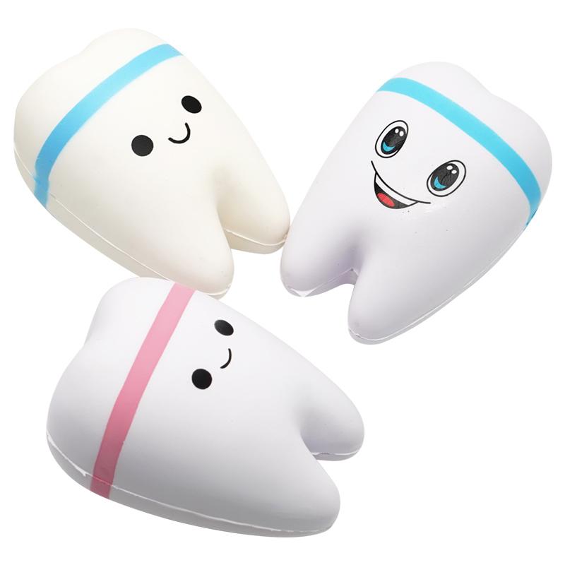 Teeth Shape Toy Slow Rising Stress Gift For Children Cute Cartoon Squishy Squish Antistress Kids Toys Dentist Gift