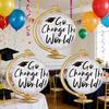 3 Graduation Globes, Aluminum Foil Balloons, Suitable for Graduation Parties, Graduation Season, Back-To-School Season, and Event Atmosphere Dec