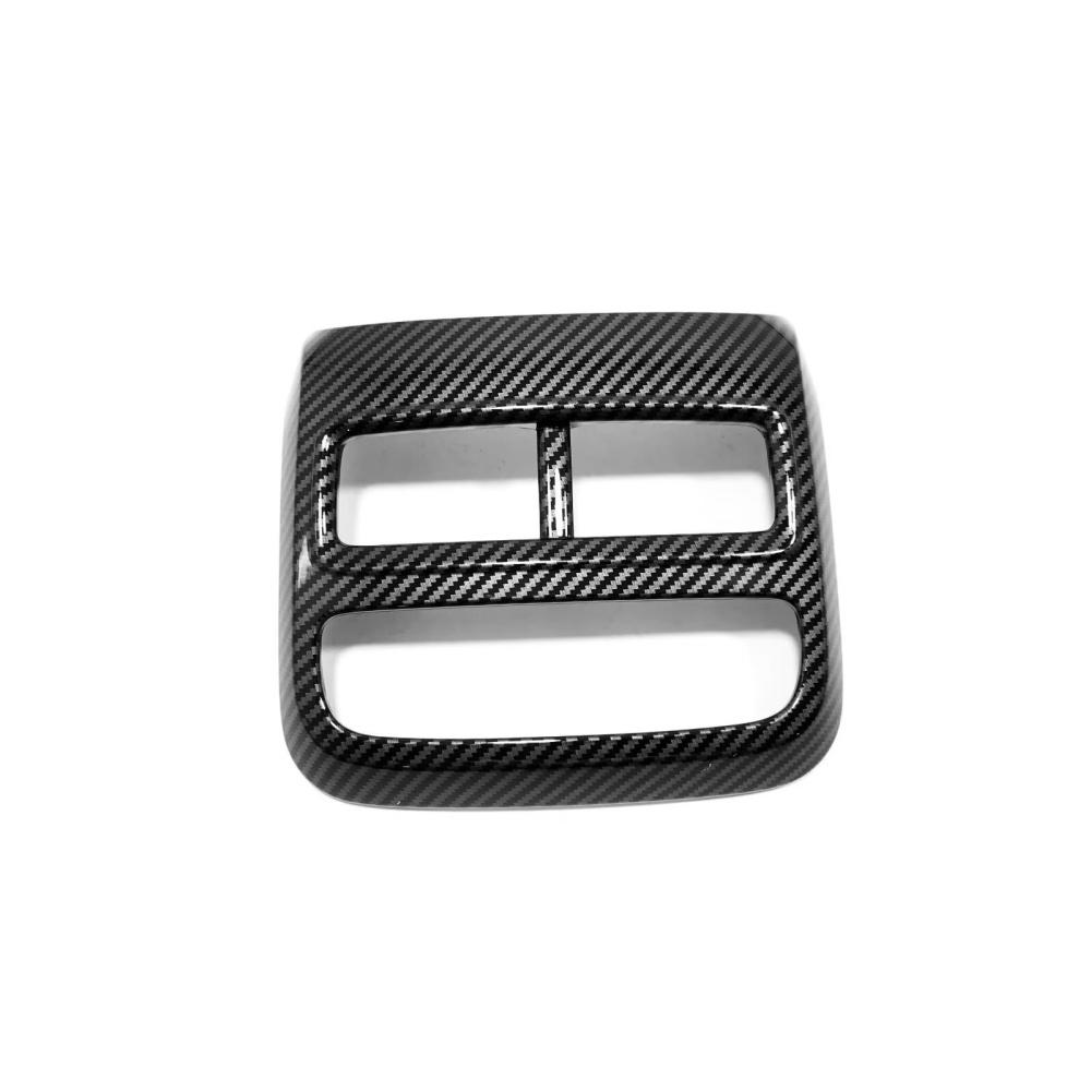 ABS Carbon Fiber Rear Seat Air Condition Outlet Cover Anti Kick Frame Trim Decoration Accessories For BYD Seal EV 2022 2023 2024