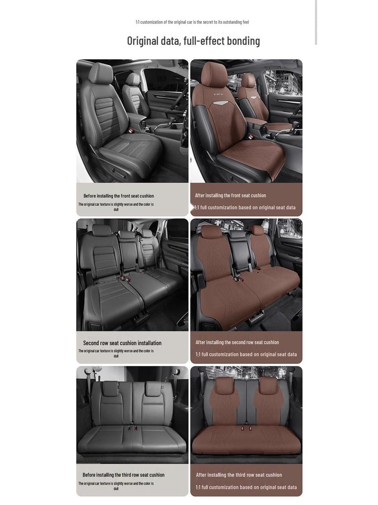 Universal Suede Seat Cover for Dongfeng Honda CR-V - Semi-Enclosed, Four Seasons, 2023