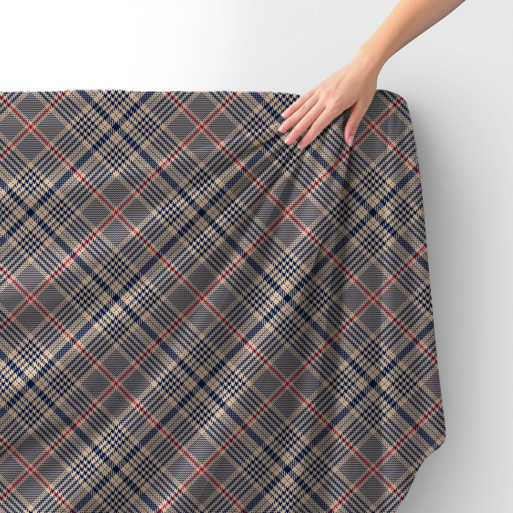 Royal Samt Stoff Polyester Zum Nähen - Motiv Kariert 39