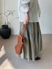 Non-returnable: Korean Style Pleated Long Skirt - Versatile Women's Niche Design