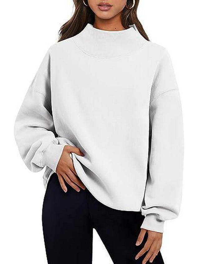 Damska bluza casual z okrągłym dekoltem i długim rękawem na jesień i zimę 2025 w stylu europejskim i amerykańskim