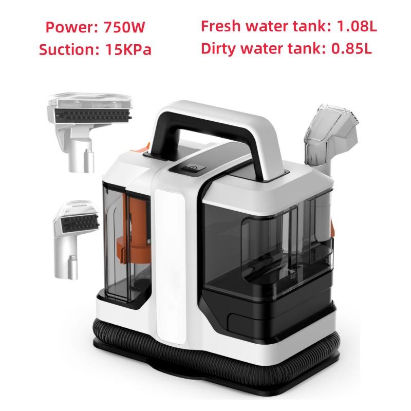 750W 15Kpa Handheld Carpet Cleaner Corded Spot Clean Machine Wet Fabric Carpet Sofa Cleaning Pet Portable Car