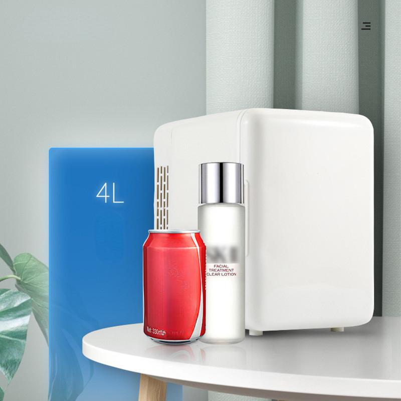 4л 242 * 174 * 247мм Портативный автомобильный холодильник для хранения косметики, уличный морозильник, тихий холодильник, электрический мини-холодильник Single car