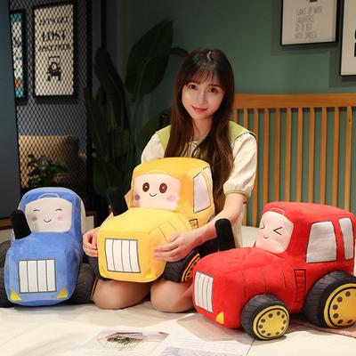 Cartoon Tractor Pillow Plush Toy Car Doll Boy Sleeping Soothing Ragdoll Birthday Gift