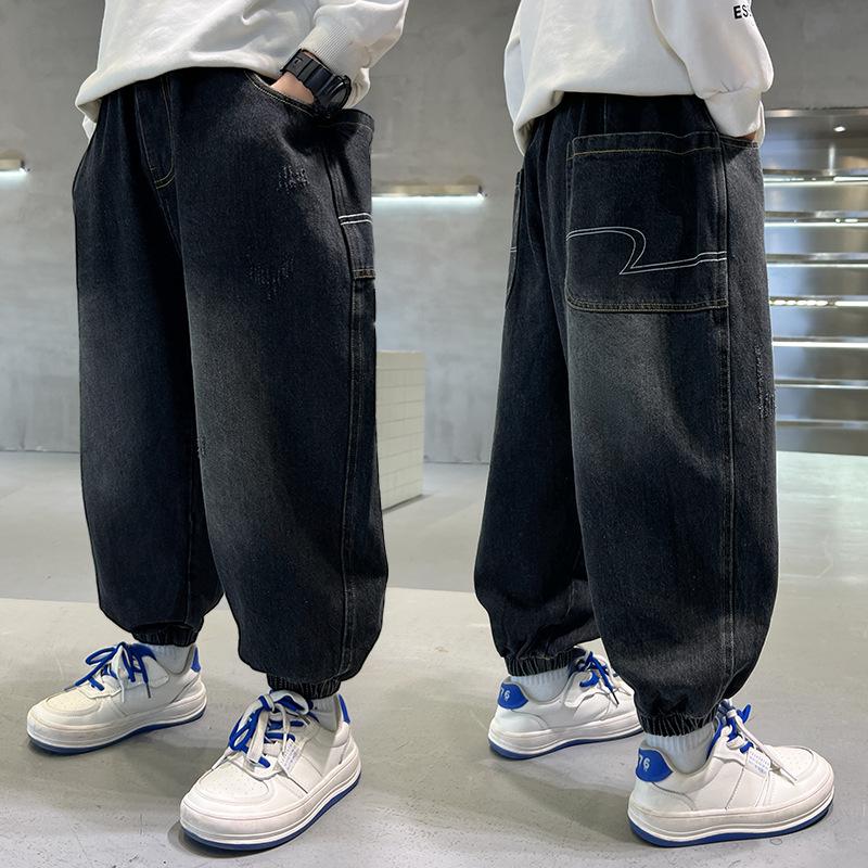 Jungen 2025 Frühling & Herbst Jeans - Gerades Bein, Trendy & Stilvoll für Kinder