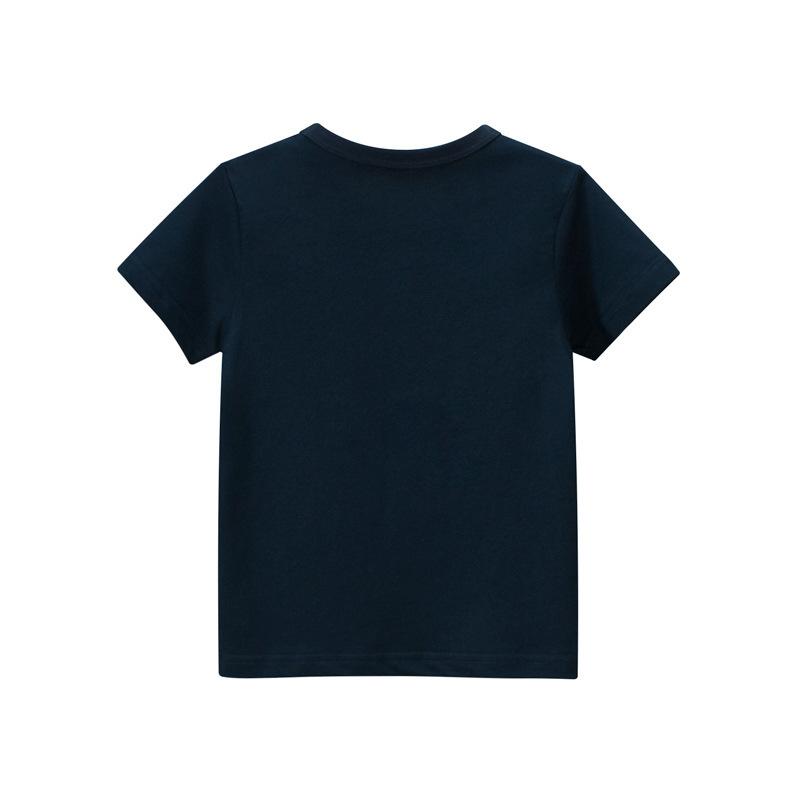 Korean Summer Short Sleeve T Shirt for Boys with Starry Sky Print Toddler Kids Top