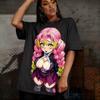Demon Slayer Kanroji Mitsuri Anime Graphic T Shirt Women Unisex Streetwear Tee Summer Casual Oversize Short Sleeve Top Fashion