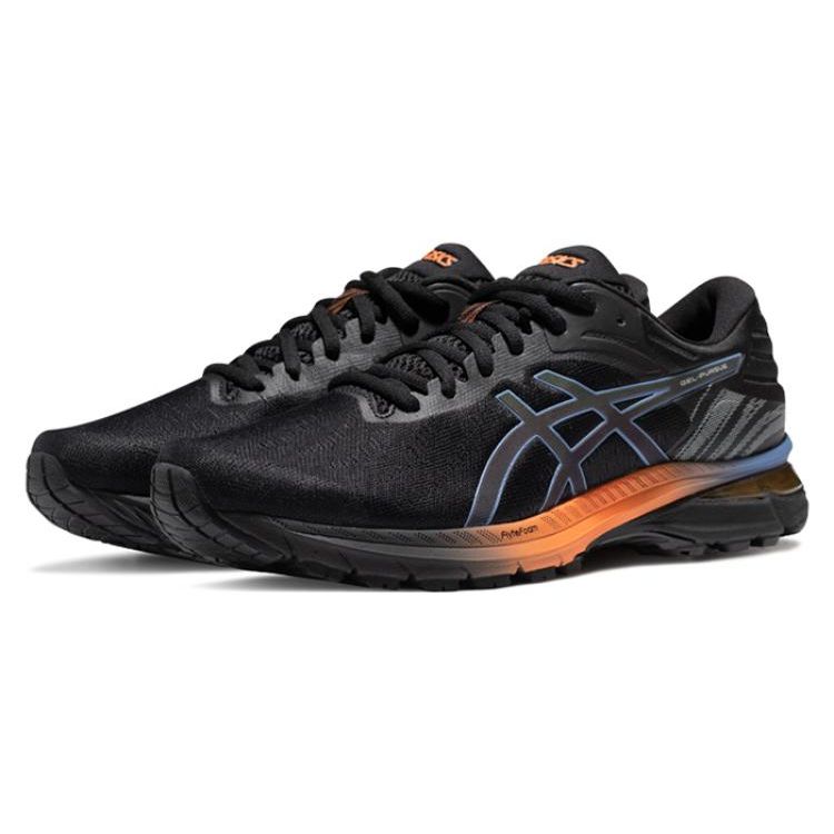 Asics Gel-Pursue 7 Pohodlná látka Syntetická kůže Nízké Běžecké boty Pánské tenisky Černá Modrá Oranžová 1011B254-001