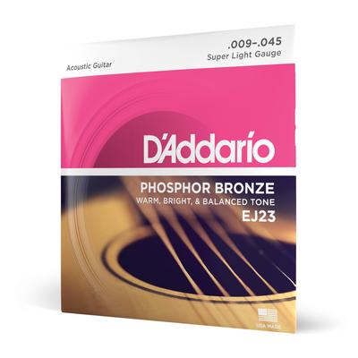 Phosphorbronze Superleicht Akustikgitarre EJ23 D'Addario Saiten, .009-.045,