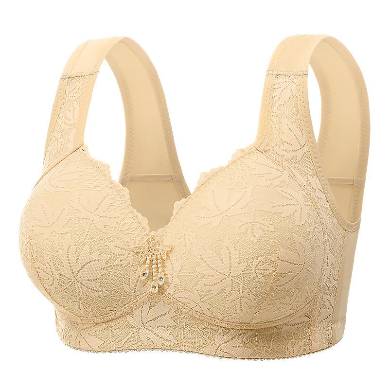 New large size no steel ring comfortable breathable gathering women's underwear no magnetic thin cup smooth bra cover