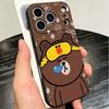 Cartoon Bear B-Browns C-Conys Soft Phone Case for iPhone 16 16E 17 Air 15 Pro Max 14 Plus 13 Mini 11 12 7 Black Cover Back Shell