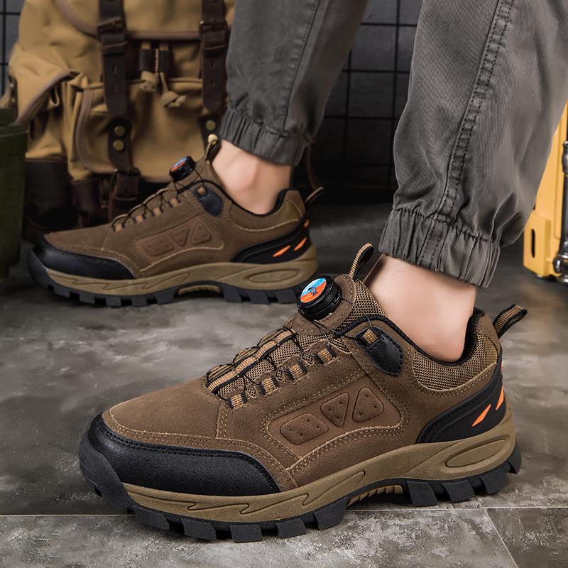 Men's Hiking Shoes Suede Leather Outdoor Trekking Tourism Shoe Wear-resistant Walking Hunting Tactical Sneakers Men Mountain Boo