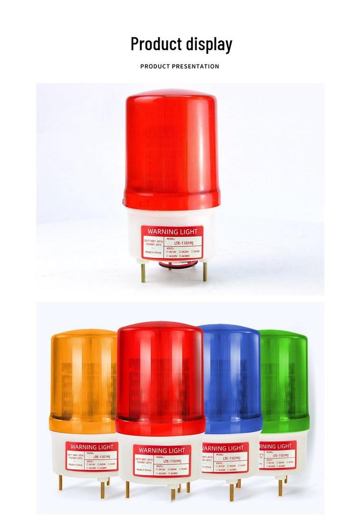 LTE-1101MJ LED Rotating Warning Light with Sound Alarm