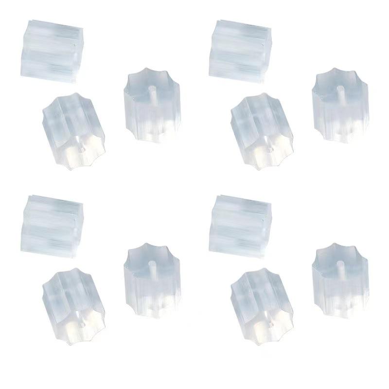 Silicone Ear PlugsTransparent Plastic Silicone Leather Ear Plugs Ear Caps Rear Ear Rings Anti-drop Ear Buckles Rubber Plug Tips