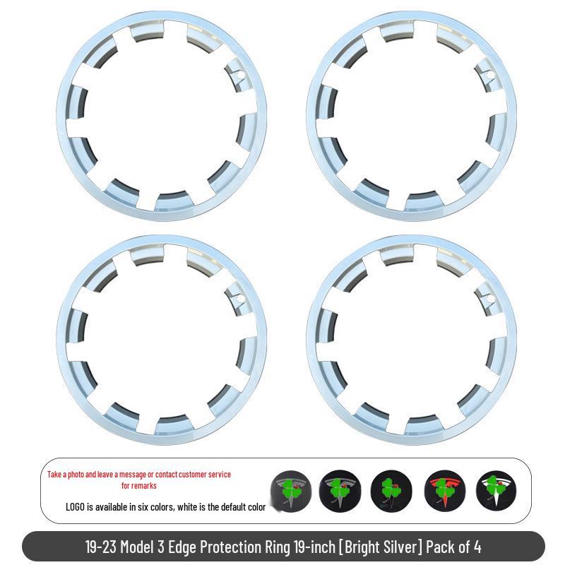 Tesla Model 3 Wheel Hub Caps & Rim Protectors for 17-25 Versions, 18-inch