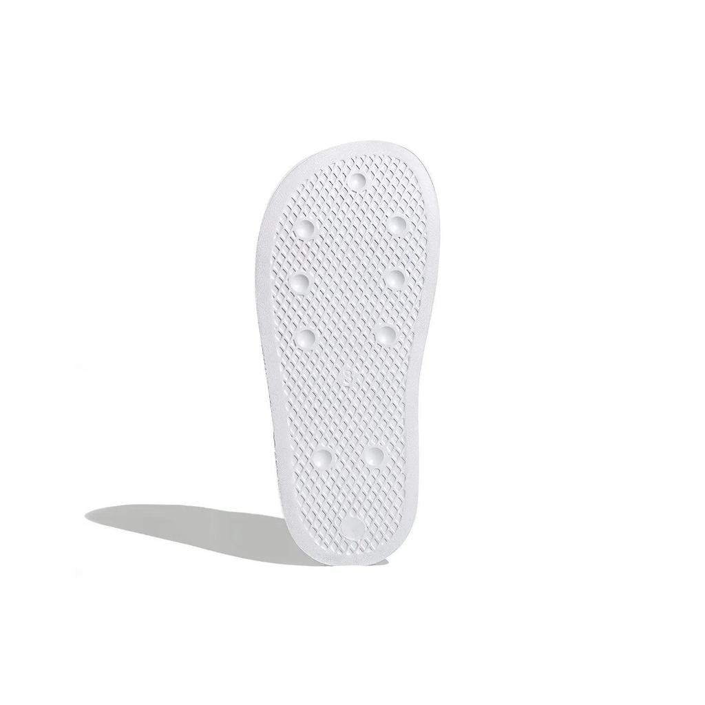Adidas Adilette Lite Slide J 'White Black' (Unisex) Cloud White / Core Black / Cloud White Kids' Outdoor Slippers EG8272