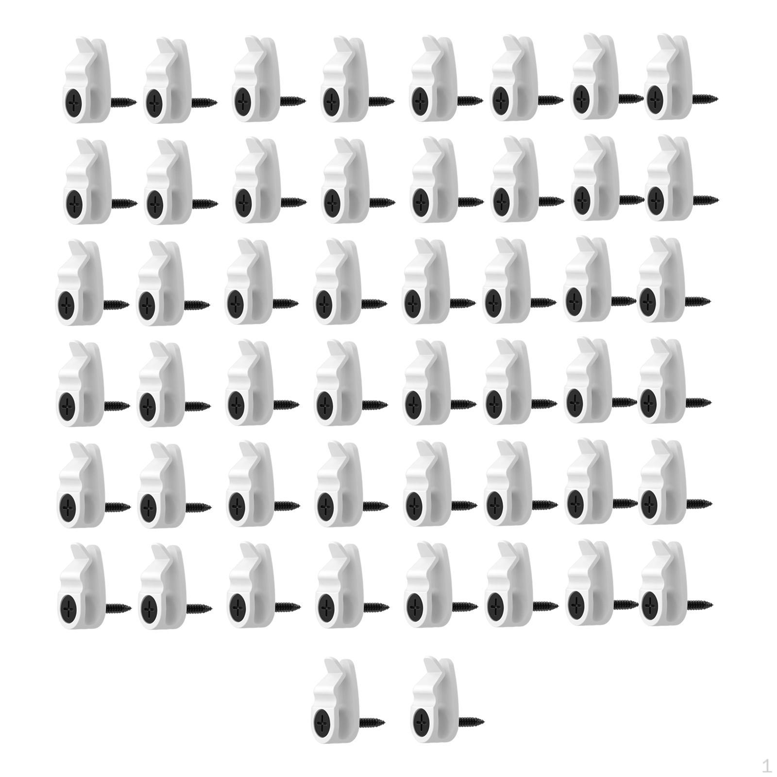 

50 крючков для подвешивания, зажимы для использования в помещении и на улице белый