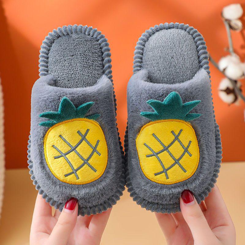 Kinder Cartoon Konijn Katoenen Pantoffels voor Binnengebruik - Schattig Wintervoetwerk voor Jongens & Meisjes