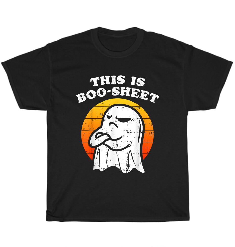 Винтажная ретро футболка с призраком  This is Some Boo Sheet  на Хэллоуин, унисекс, смешной подарок 3XL