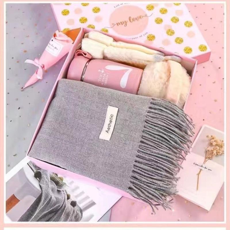 Winter Scarf & Neck Gaiter Gift Set for Women - Perfect Birthday Present for Girlfriend