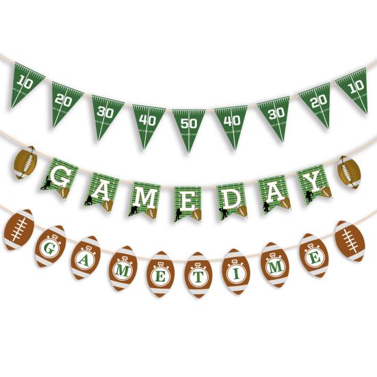 Banner Flag Vibrant Colors Rugby Theme Design Create Atmosphere Easy Hanging Party Decoration Banner