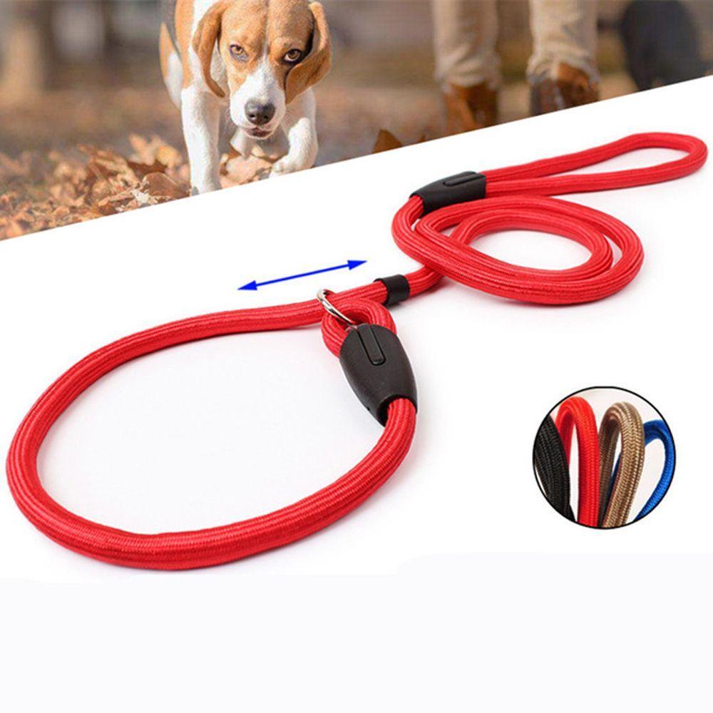 

New Adjustable Rope Leash Slip Strap Rope Strap Collar Traction Pet чёрный