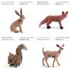 Forest Wildlife Pvc Animal Decor Set With Realistic Squirrel Fox Rabbit Deer For Holiday Home Decoration